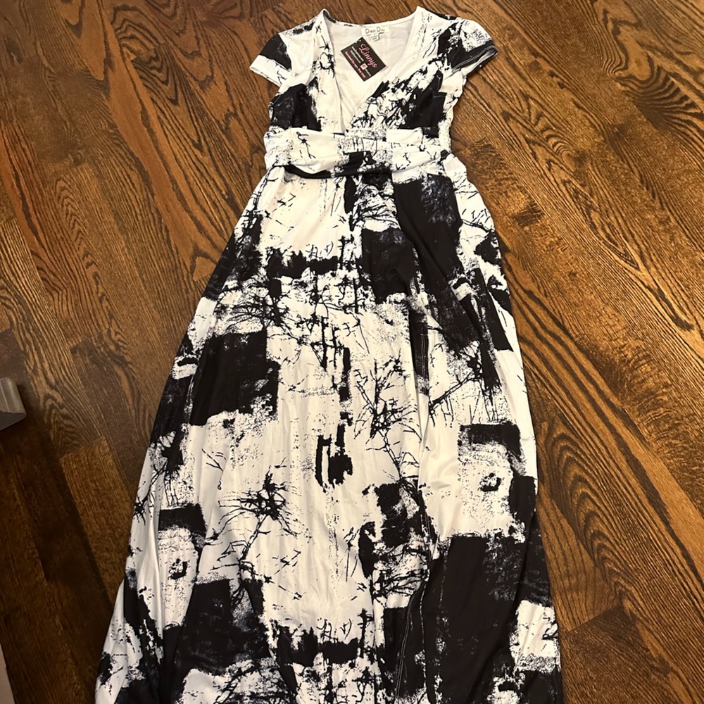 Dress Day black and white tie dye dress